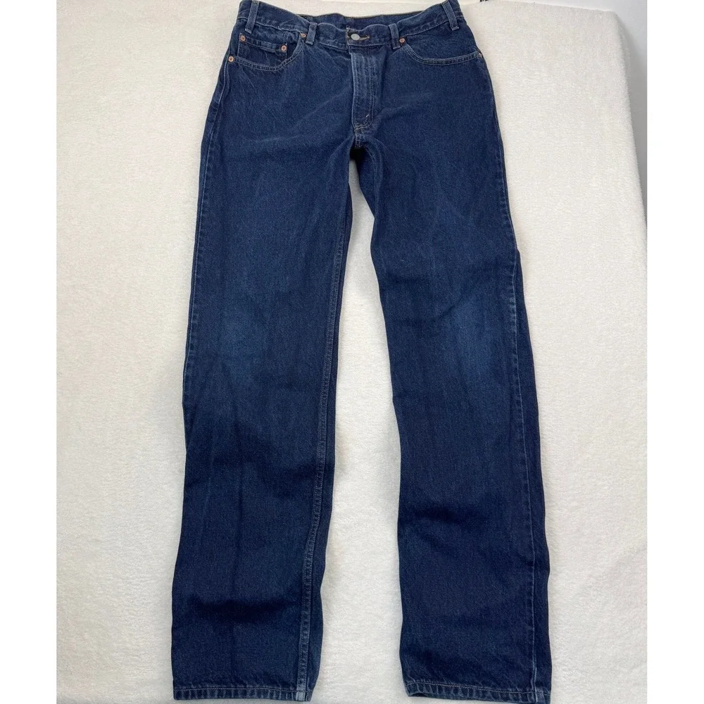 Vintage Levis 505 Regular Fit Straight Leg Jeans Men 36x36 (Fit 34x36) Dark Wash